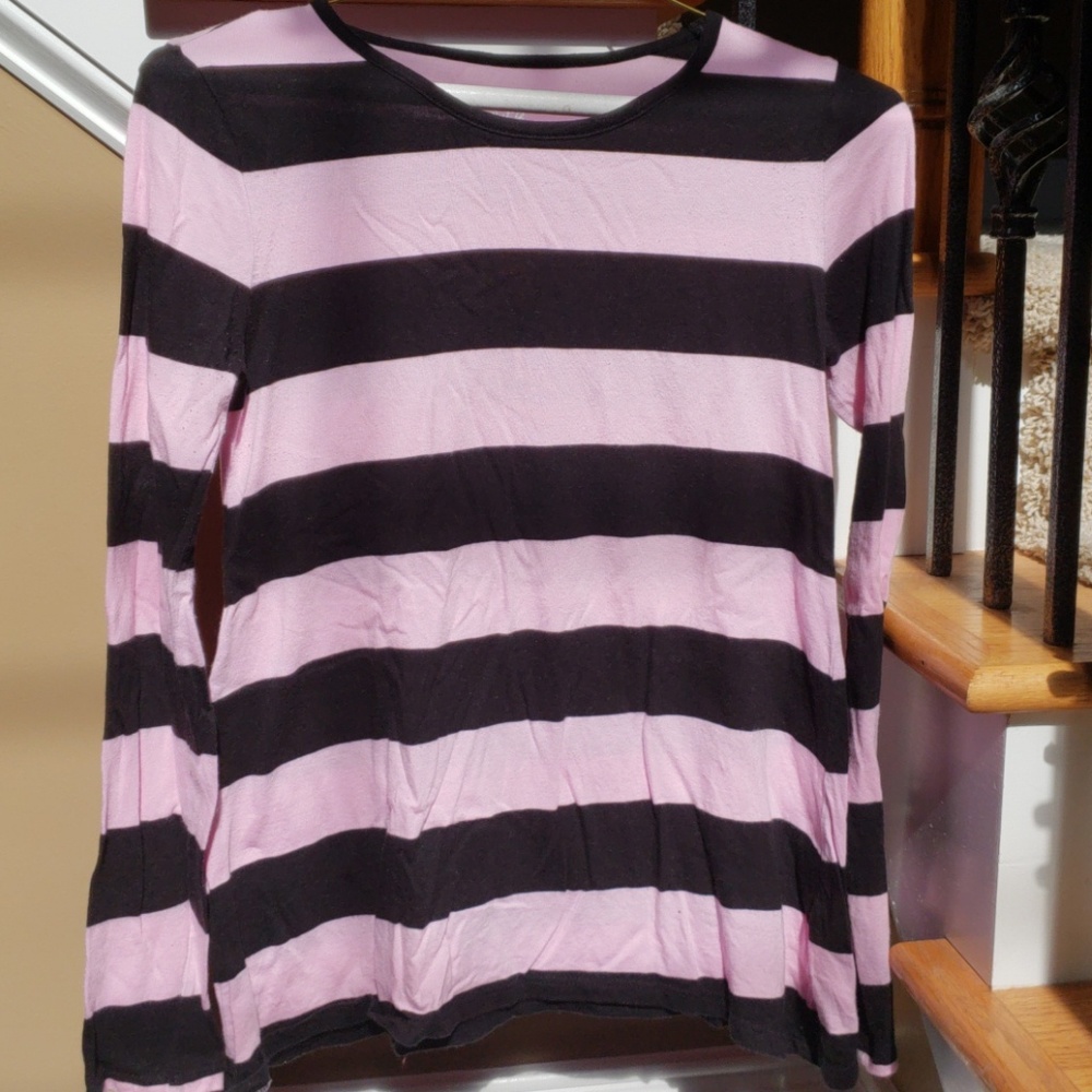 Black & Pink Long Sleeve Tee